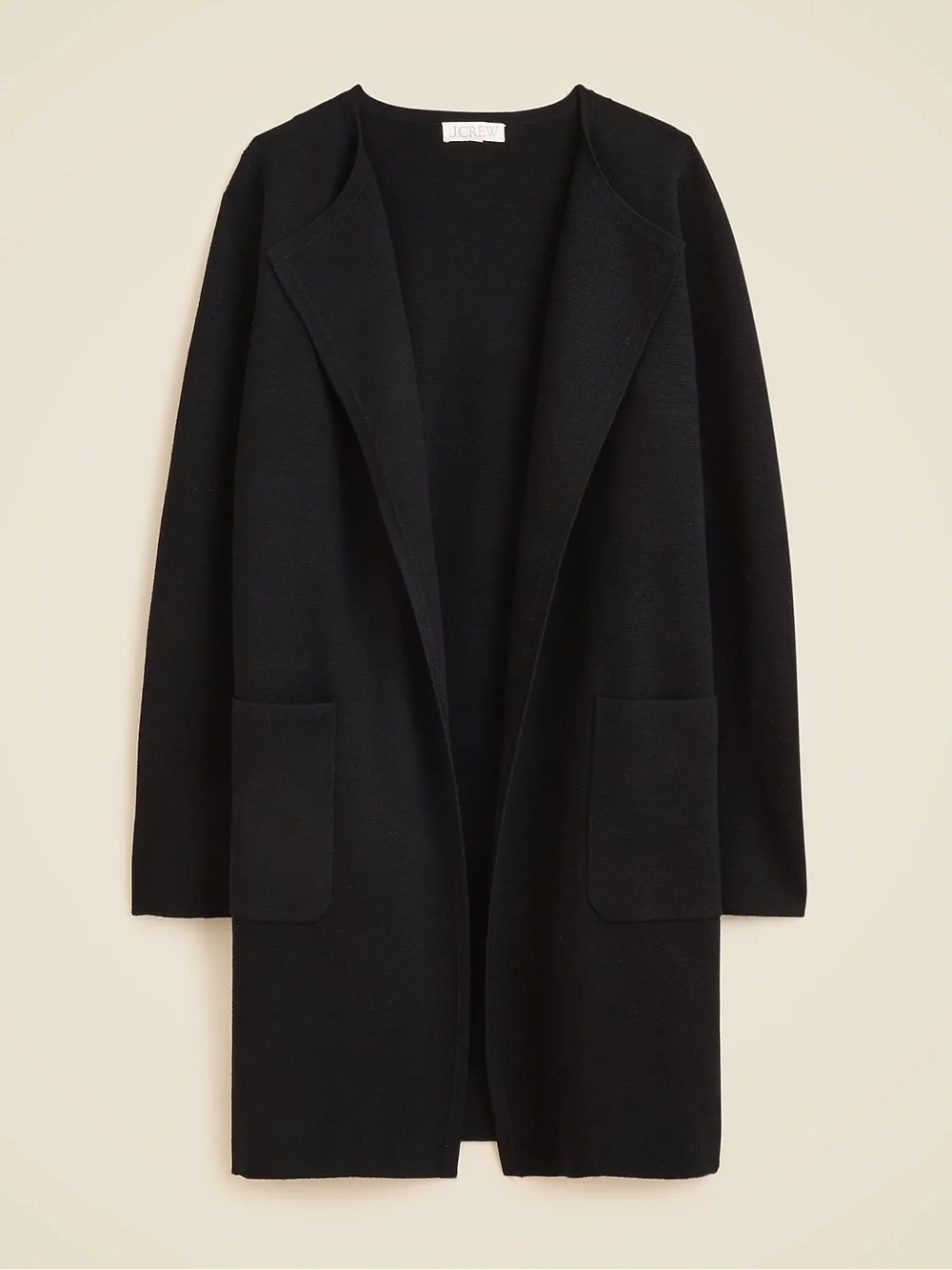 Minimalist Old Money Quiet Luxury J. Crew Juliette collarless sweater-blazer